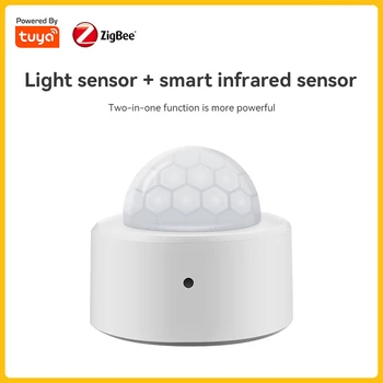 Sasha Zigbee Мини интелигентен сензор за движение на човешкото тяло инфрачервен PIR сензор приложение Smart Life Домашни алармени системи Детектор