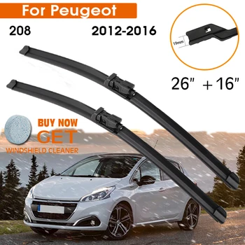 Четка за Чистачки за Кола За Peugeot 208 2012-2016 Предното Стъкло Гумена Пълнеж от Силиконова Чистачка на Предното Стъкло 26 
