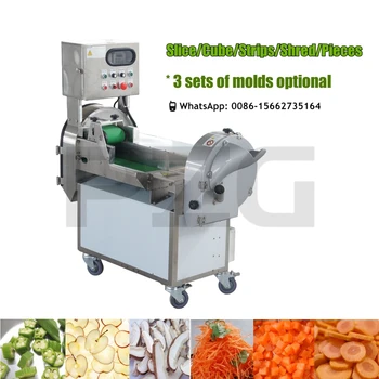 Автоматична машина за рязане магданоз, живовляк, лук, краставици, банани, зеленчуци, моркови, картофи, овощерезка с регулируема дебелина