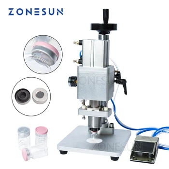 Пневматична машина за затваряне на бутилки ZONESUN 20 мм за перорално течен разтвор, укупорочный инструмент за бутилки с пеницилин в нея, алуминиева метална медицинска машина