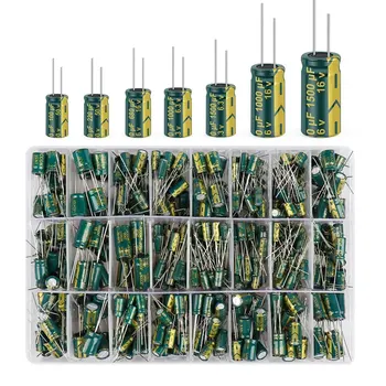 460 бр. метални трайни кондензатори в асортимент за електронни проекти направи си САМ, комплект электролитических кондензатори с дълъг живот