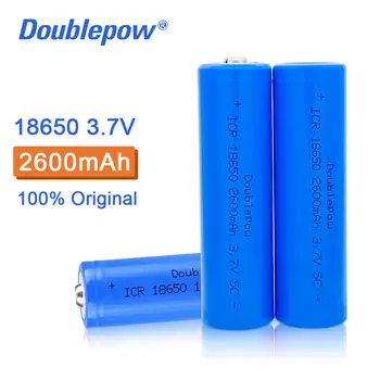 100% нова оригинална батерия Doublepow 18650 3,7 На 2600 mah 18650 литиево-йонна акумулаторна батерия за прожектори