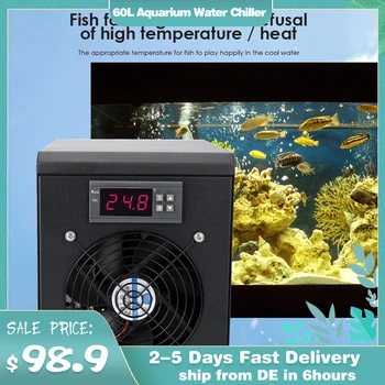 180 W аквариумный охладител за вода 60Л охладител за аквариум система за отопление, с постоянно поддържана температура от 10 до 40 ℃ устройство за устойчиво охлаждане