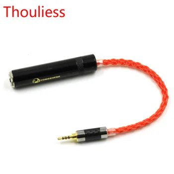 Thouliess UPOCC-Монокристален Посеребренный 2,5 мм TRRS Балансиран Штекерный кабел-адаптер за аудиокабеля 1/4 6,35 мм TRS 3pin за штекерного аудиокабеля