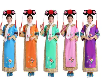 Традиционен китайски танц костюм на жената в древното рокля Чунсам, костюм на династията Цин, костюм за жени, дрехи за танской партита, cosplay 89