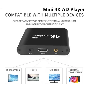 Мини мултимедиен плейър 1080P Mini HDD Media TV Box Box Видео Мултимедиен Плейър с Full HD устройство за Четене на карти SD и MMC 100 Mbps AU EU US Plug