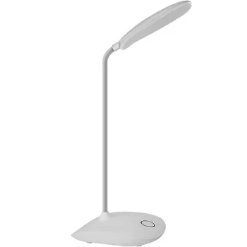 Светодиодна настолна лампа с гъвкаво гъши врата, 3 нива на яркост, настолна лампа на батерии с докосване, компактна преносима лампа