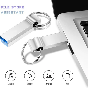 Флаш памет USB 2.0, метални мини-стик 16 GB, 32 GB, 64 GB, 128 GB, карта Cle, USB-устройство, ключодържател, USB Flash