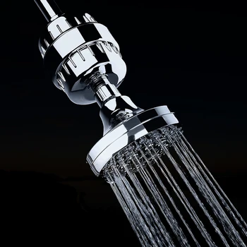 Филтър за вода за къпане Премахва хлор, тежки метали - Филтрирана Накрайник за душ Омекотяване на твърда вода 20 Слоя филтриране на 15-степенна скоростна кутия