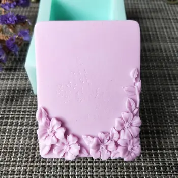 Квадратно цвете сапун PRZY, силиконова форма за ръчно изработени сапуни, ароматна под формата на 