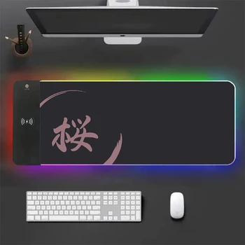 Готин шрифт минималистичен фон RYRA подложки за мишки RGB подложка за игра на масата гума противоскользящий чудесен аксесоар за клавиатура Пауза компютърен мат