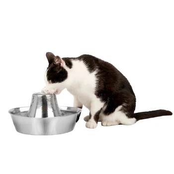 Фонтан за домашни любимци от неръждаема стомана, автоматична купа за вода за кучета и котки, 60 грама