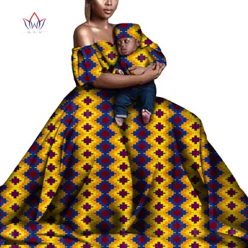 Нова Африканска Дрехи от Бинтаревого кола маска за Жени и Нейното Бебе, парти за Майките с открити рамене + Детски Отгоре и Шапка, Африканска Облекло WYQ761