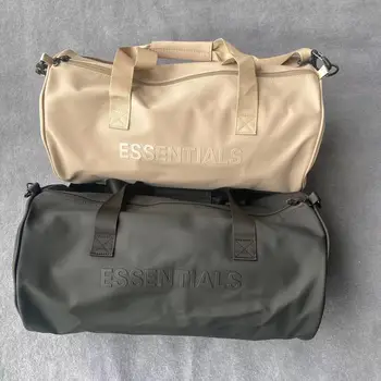RTRS Луксозна марка мъжки преносима чанта цвят черен, каки, с пагон голям капацитет, женствена чанта за фитнес в стил хип-хоп