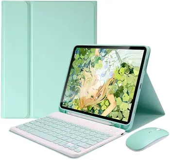 клавиатура Мишка Калъф За iPad Pro 11 2020 2021 Air 4 10,9 9-ти 8-то поколение 10,2 калъф За iPad Mini 6 8,3 5-ти 9,7 Калъф клавиатура