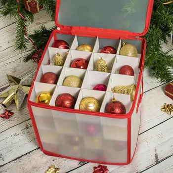 Кутия за съхранение на дребни украшения Коледно органайзер за бижута елхи, украшения, чанта за декор, разделител за съхранение на дребни украшения