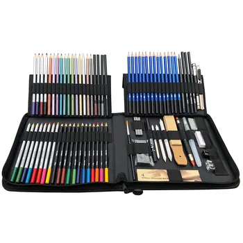 Цветен молив Ръчни инструменти за рисуване, водоразтворим цветен олово, комбинация от метален цвят, 83 субекта, определени за рисуване на скици