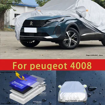 За Peugeot 4008 външна защита, пълни с автомобил сеат, снежната покривка, козирка, водоустойчива прахозащитен външни автомобилни аксесоари