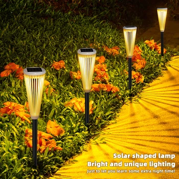Модерен led лампа на слънчевата основа за тревата, стилна декоративна лампа за градина, двор, паркове