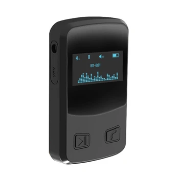 Безжичен Адаптер Bluetooth5.0-Съвместим Приемник за слушалки с жак 3.5 мм Aux Аудио Музикален Предавател с led дисплей