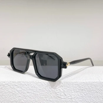 Нови висококачествени модни големи квадратни ацетатные мъжки дизайнерски слънчеви очила в рамки UV400, улични дамски слънчеви очила ръчна изработка, индивидуални