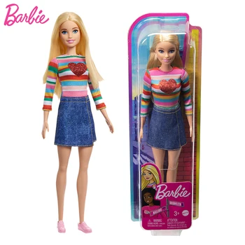 Оригиналната кукла Барби Модата Играчка за момичета 1/6 кукли Малибу райе със сърца Облекло, Аксесоари Детска колекция Brinquedo Подарък