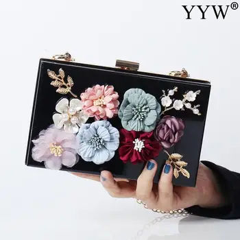 Луксозен цветен клатч за жени, дамски чанта за сватбени партита, 2021 ретро изискан малък портфейл, вечерна чанта