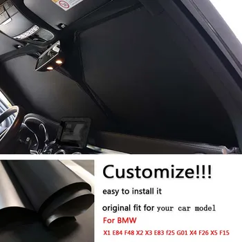 Специално подбран Топлоизолационна Анти-UV-Козирка на Предното стъкло на превозното средство за BMW X1 E84 F48 X2 X3 E83 F25 G01 X4 F26 X5 F15
