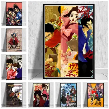 Samurai Champloo Платно, маслени картини, плакати и щампи, стенни художествена живопис, декорация за дома, хол
