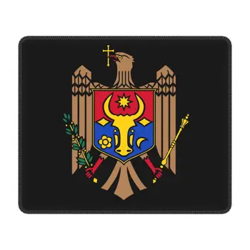Герб на Молдова, подложка за мишка за геймъри, нескользящая гумена основа, определя подложка за мишка, офис лаптоп, компютърни подложки за мишки