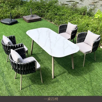 Градинска мебел, вътрешен двор, въженият стол, градина за отдих на открито, водоустойчив и слънцезащитен