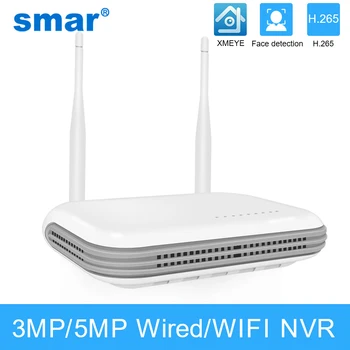 Smartdo H. 265 Безжичен Dvr 8CH 3MP 5MP WIFI Мрежов Dvr NVR С Откриване на Лицето По Електронна поща Alart За IP ВИДЕОНАБЛЮДЕНИЕ Камера XMEYE ONVIF