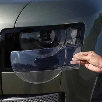 За Land Rover Defender 90 и 110 2020-2022, автомобили фаровете от ABS-пластмаса, прозрачна обвивка, на капака лампи, аксесоари за външността на автомобила