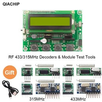 QIACHIP Многофункционален RF 315433 Mhz дистанционно управление декодер приемник предавател, съвместим 1527 2262 HCS HT гъвкави код