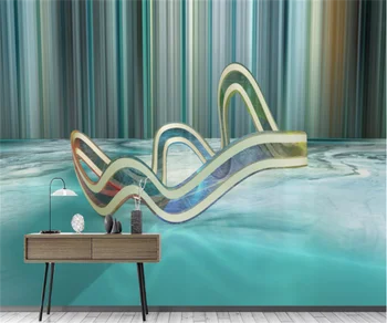 Индивидуална стенни стикер за хола спални удобства, модерна минималистичная цветна линия, геометрична абстрактен фон, монтиране на папие-маше