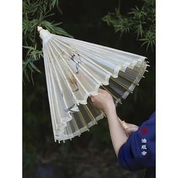 Чадър от маслената ръчна хартия, китайските древни чадъри, защита от дъжд, защита от слънцето, подпори за танци Hanfu, подарък от чадър