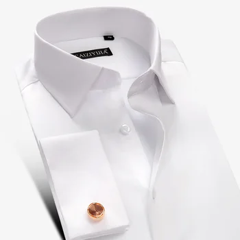 2023 Пролет/есен Нова мъжки бизнес професионална однотонная риза от френски памук с дълги ръкави Безплатна доставка