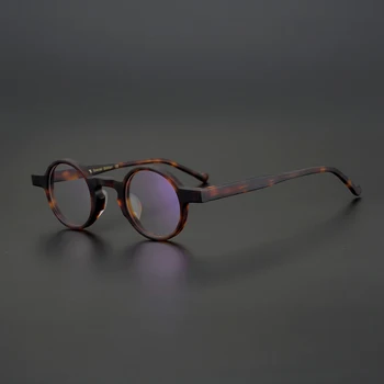 Ацетатная малка кръгла рамки за очила, мъжки и женски реколта квадратни очила, рамки за очила при оптична късогледство, предписани очила, Oculos