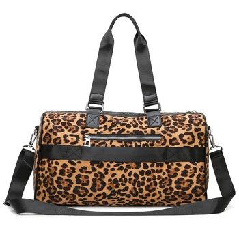 Дамски леопардовая чанта през рамо, сгъваема чанта, сгъваеми чанти голям капацитет за жени, спортни мода, дамска чанта, тенденция 2022