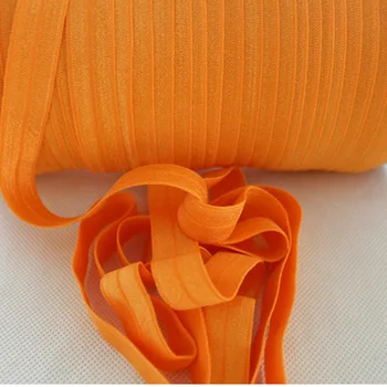 15 мм, плътен цвят, 668-тангериново-оранжево, наложена върху еластична лента 50 ярда