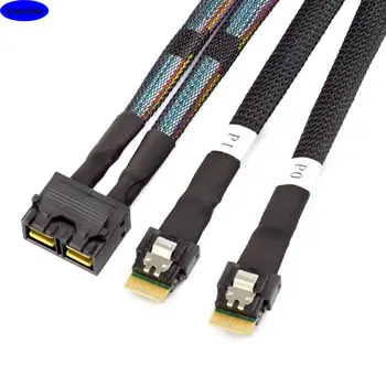 Mini SAS СФФ-8643 8И на 2 порта тънък кабел-адаптер SAS СФФ-8654 4И