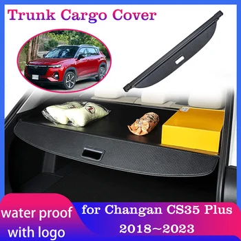 Багажника на Колата е Товарен Калъф за Changan CS35 Plus 2018 ~ 2023 Съхранение на Багаж Задни Зареждане Тава Подложка Защитна Козирка Аксесоари