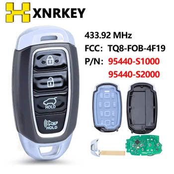 XNRKEY FCC: TQ8-FOB-4F19 4-бутон Смарт ключ Remtoe FSK 433,92 MHZ PN: 95440-S1000/95440-S2000 за Hyundai Santa Fe 2018 2019 2020