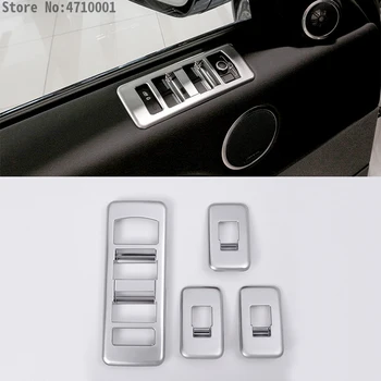 ABS Хром бутон за превключване стеклоподъемника кола, тампон на рамка за Land Rover Range Rover Sport 2014-2017, автоаксесоари