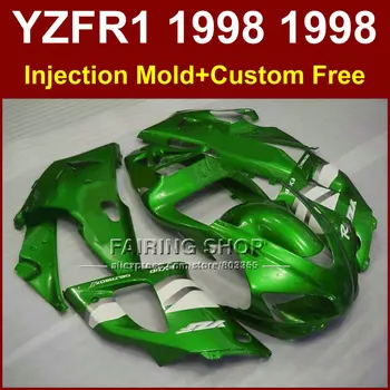 Комплект инжекционных обтекателей T4FF за YAMAHA YZF R1 YZF1000 98 99 R1 мотоциклет EXUP зелени обтекатели 1998 1999 YZF R1 G9J7