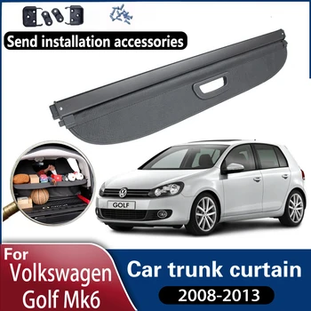 Завеса багажника на колата за Фолксваген VW Golf 6 MK6 Аксесоари 2008 ~ 2013 Завеса багажника на колата покрива и задния багажник, разделяне аксесоари