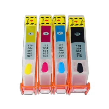 САЩ 4 вида цветове HP 564 Заправляемый Мастило Касета с чип ARC за принтер HP B210a 5510 5515 6510 B109a 3070A B109a B109n B11