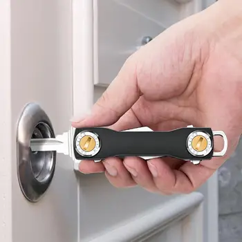 Умен ключодържател, мини-ключодържател, компактен декоративен държач за ключове, скоби за съхранение вкъщи, метална скоба за ключове, алуминий, органайзер, ключодържател, открит