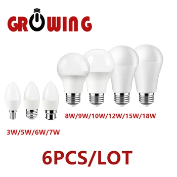 Заводска рекламни led лампа, свещ, лампа 220v, 3 W-18 W, нестробирующий топла бяла светлина, идеална за кухня, хол и кабинет