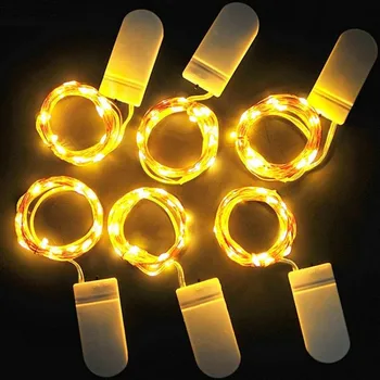 1 М, 2 М, 3 М и 5 М Приказна Светлина LED Меден Проводник Струнни Светлини Външна Венец Сватбен Светлина за Начало на Коледните Градина Празнична Украса
